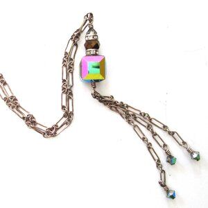 ✨ Lori Frantz Koenig Y Necklace Sterling Silver Stamped 925 LFK